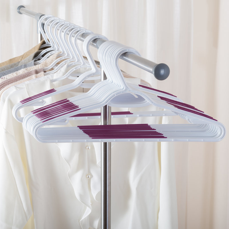 Cintre standard en plastique anti-dérapant Kuper, Mauve