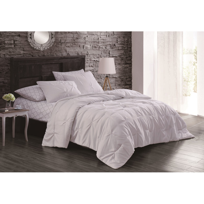 Ensemble d'édredon en microfibre , Rosé, Édredon de grande taille et 6 pièces supplément