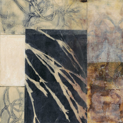 " Indigo Layers II " by Jennifer Goldberger Painting Print