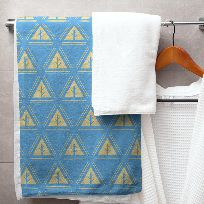 Barbra Bath Towel, Maya Blue/Yellow