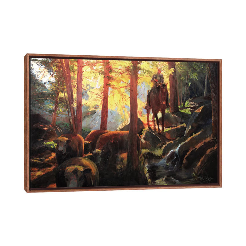 «Rough Terrain» par Christopher Clark, reproduction d'art, Toile avec cadre en bois classique, H 18 po x l 26 po x P 1,5 po