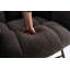 Fauteuil oscillant confortable en tissu Teddy pour chambre de bébé et salon, gris foncé-1251193674