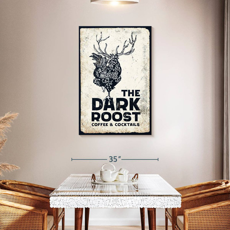 Tergel Dark Rooster Midnight, 45" H x 30" W