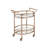 Lakelyn Clear Glass & Rose Gold Finish Serving Cart