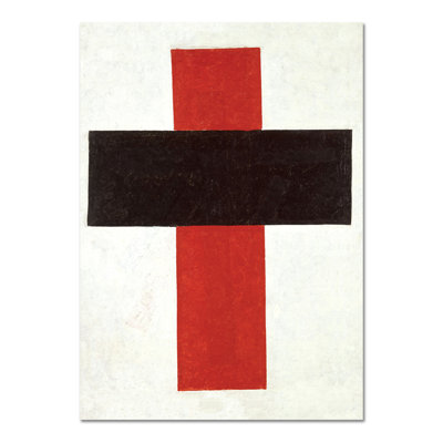 Red Black Cross 1 Piece Wall Art