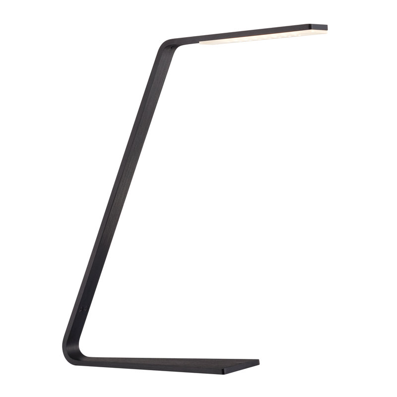 Lampe de bureau Weslyn, H 13,25 po x l 3 po x P 12 po, Aluminium brossé anodisé noir