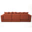 Canapé modulaire convertible 10-en-1 en velours côtelé, canapé d'angle et canapé-lit, poche latérale, sans assemblage, conception modulaire en forme de L, 6 coussins, orange-621196778