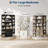 75in Tall Bookcase with Doors and Open Shelves for Bedroom, Living Room, Study Room-143870043