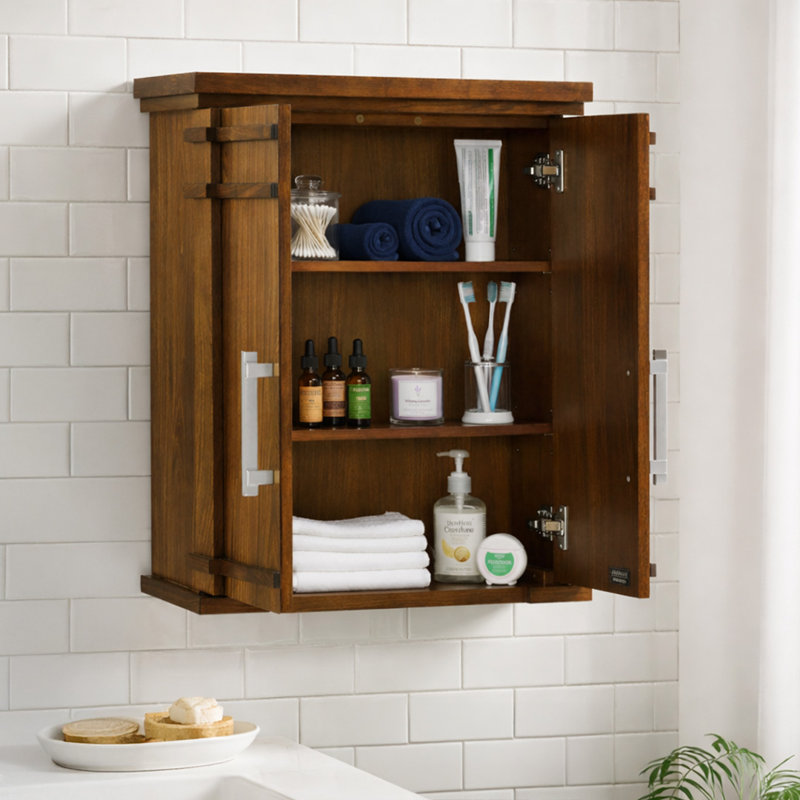 Armoire murale en bois Frank Lloyd Wright USONIA® Harmony 24, Noyer
