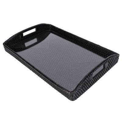Rectangular Tray with Glass Insert
