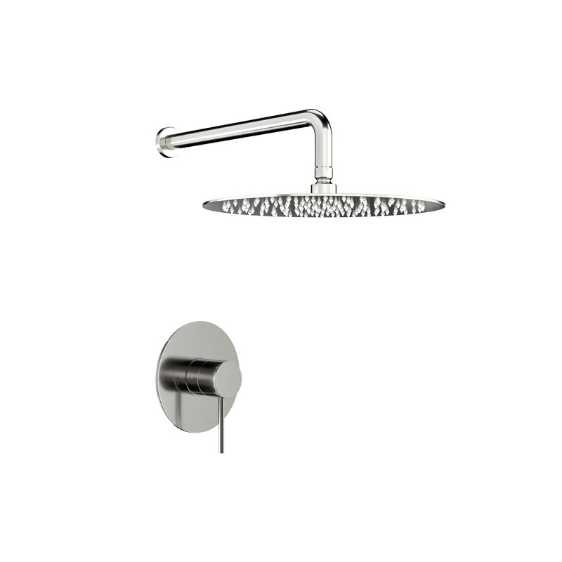 10-Inch Rainfall Shower Faucet, Brushed Nickel - Valve, Wall Mount, Easy Installation & Flame Valve With 10" Head , Install Hygienic