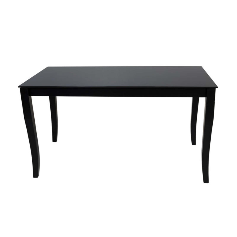 Beachley Extendable Glass Top Dining Table, Black
