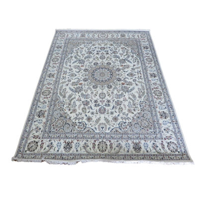 Tapis oriental nain fin en soie 9 x 11 pi 11 po G14803