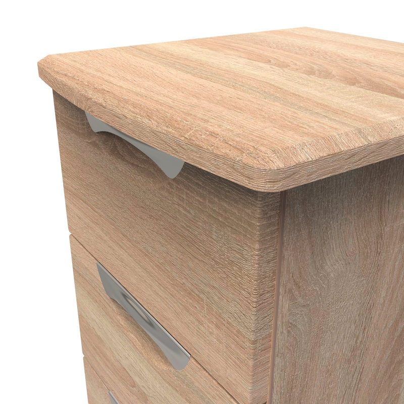 Bhodhini 5 Drawer Bedside Cabinet (Ready Assembled), Bardolino Oak