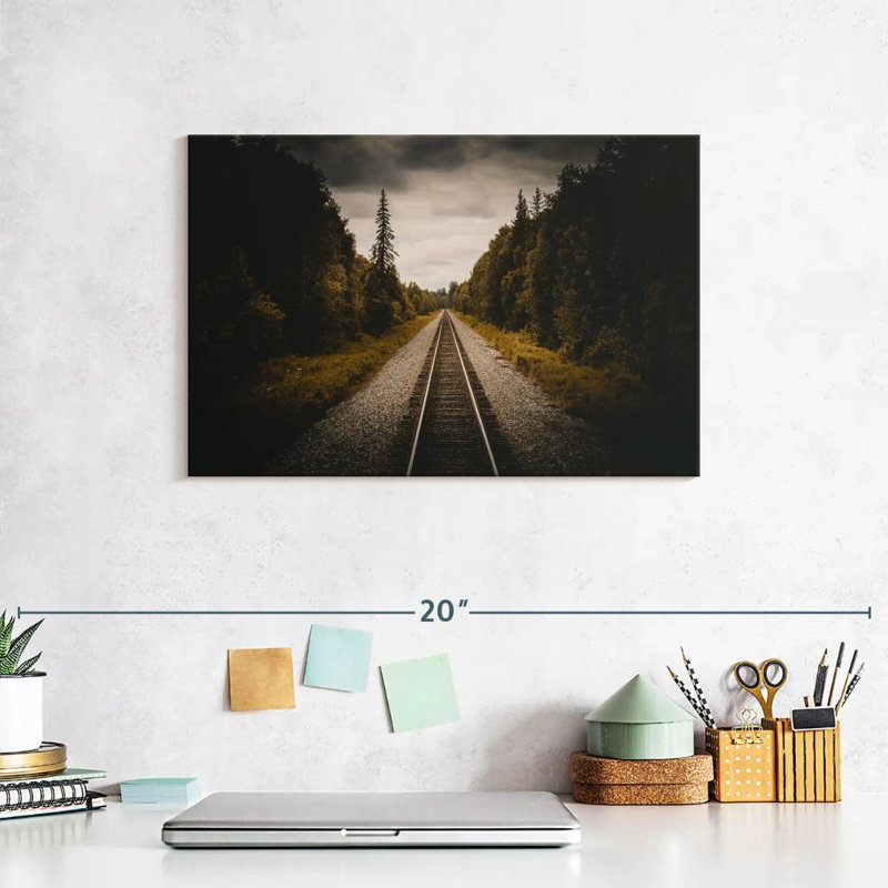 Train Track To Denali, 8" H x 12" W