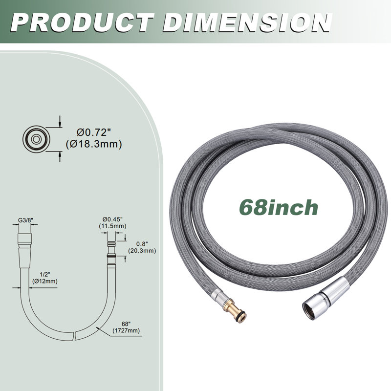 Replacement Pull-Out Hose Assembly For Moen Kitchen Sink Faucets