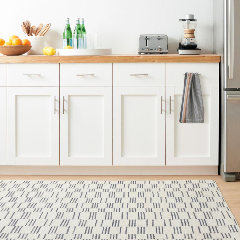 Leni Oatmeal Machine Washable Rug, Runner 2'6" x 8'
