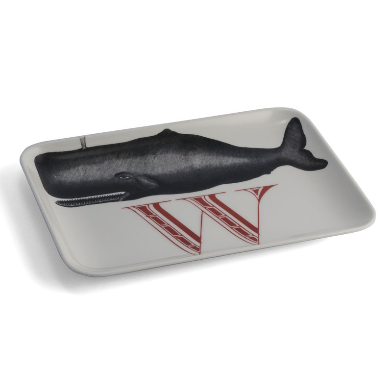 Plateau en mélamine avec alphabet de baleine Wyant