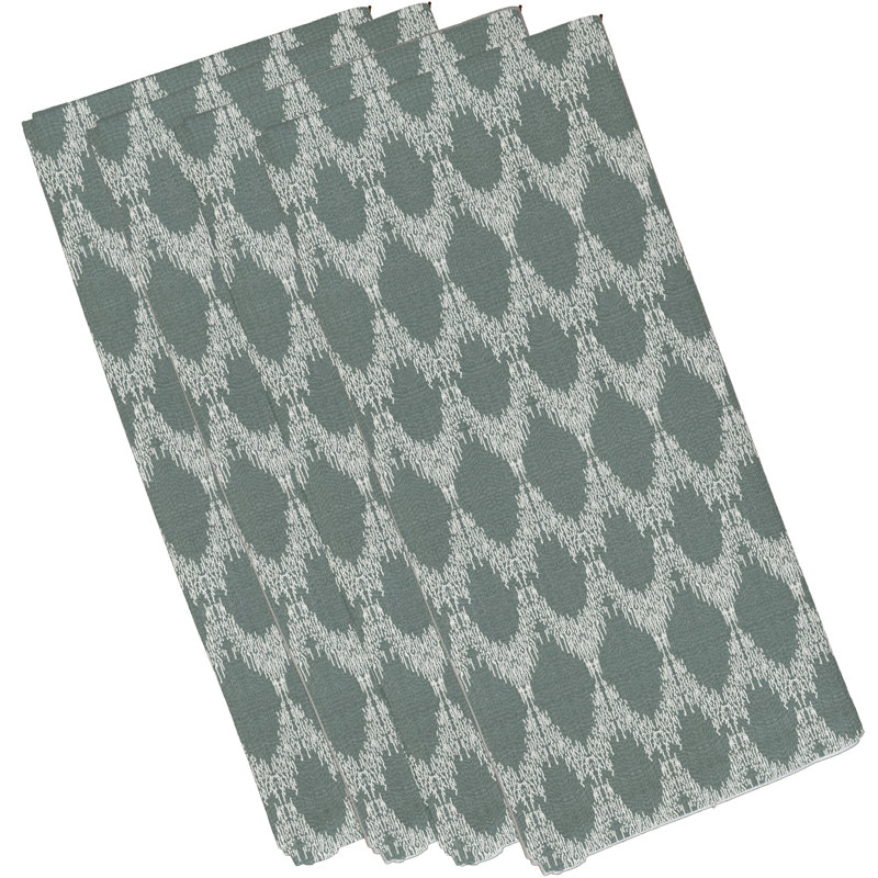 Lassiter Polyester Geometric Square Napkin, Green