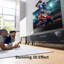 Écran de projection de plancher électrique 120 po, écran de projection ultra court ALR avec commande vocale intelligente