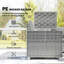 Outsunny 4 Piece Rattan Garden Furniture Set with Loveseat 2 Armchairs Grey