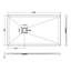 1200 x 800 mm Standard Shower Tray-70767110-70767120
