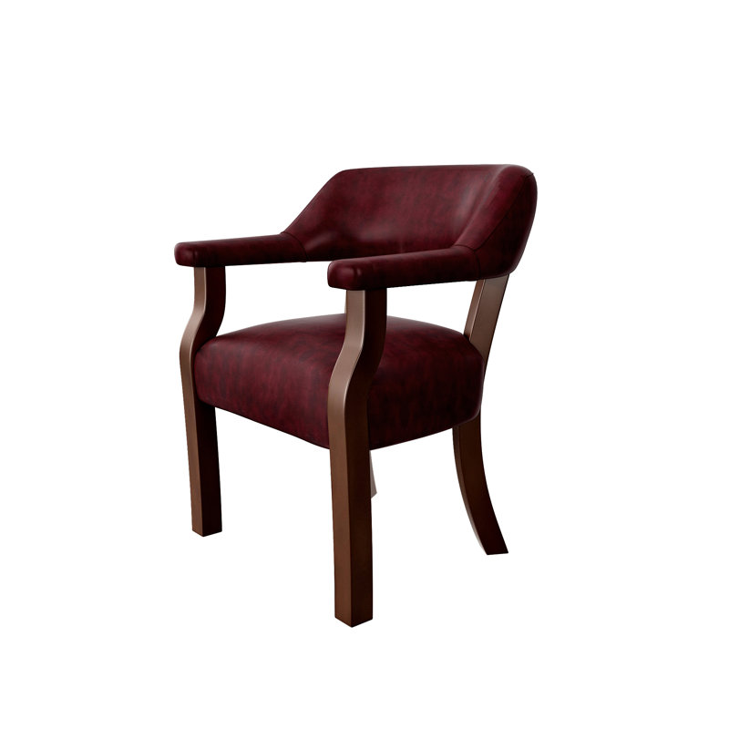 Chaise de salle à manger rembourrée en noyer foncé Bankers