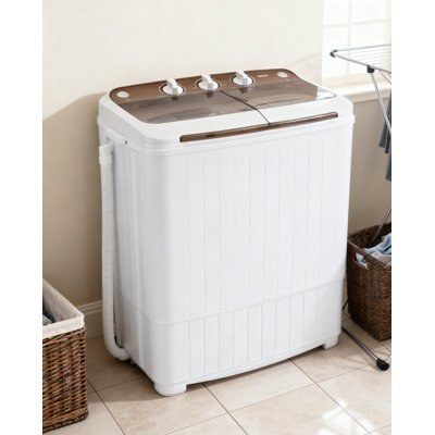 20 Lbs Compact Portable Washing Machine with Spinner