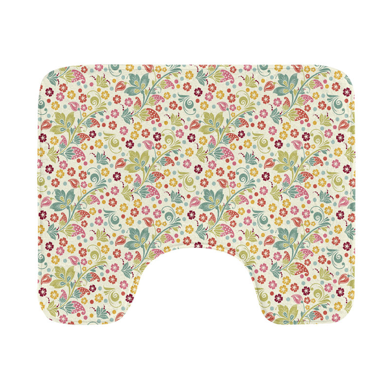 Multicolore tapis de salle de bain floral U