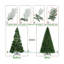  Prelit Premium Artificial Classic Christmas Tree with Pre-lit Warm White Lights, Sturdy Metal Hinges & Collapsible Base, Easy Assembly, Perfect Choice for Xmas Decoration, Green-1141447779