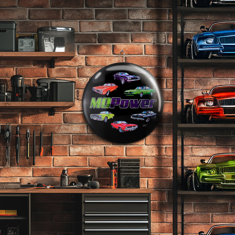 American Art Decor MOPOWER Metal Wall Art Sign 15" - Classic Car Wall Decor