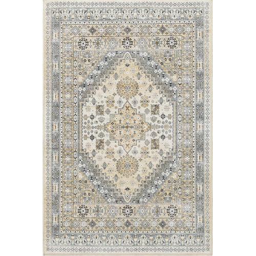 Bungalow Rose Medallion Non Slip Washable Rug(Beige) & Reviews | Wayfair