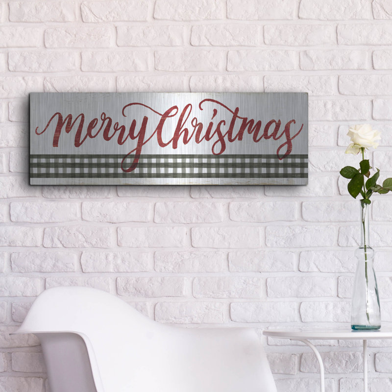 «Merry Christmas Gingham» par Cindy Jacobs, H 12 po x l 36 po
