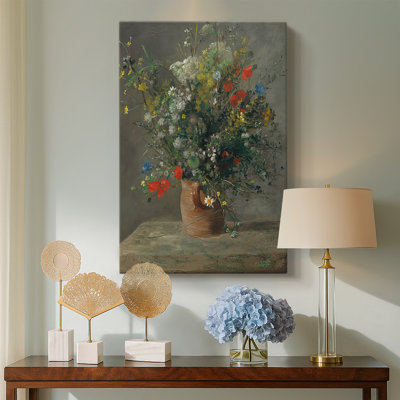 Flowers in a Vase -Gallery Wrapped Canvas by Pierre-Auguste Renoir