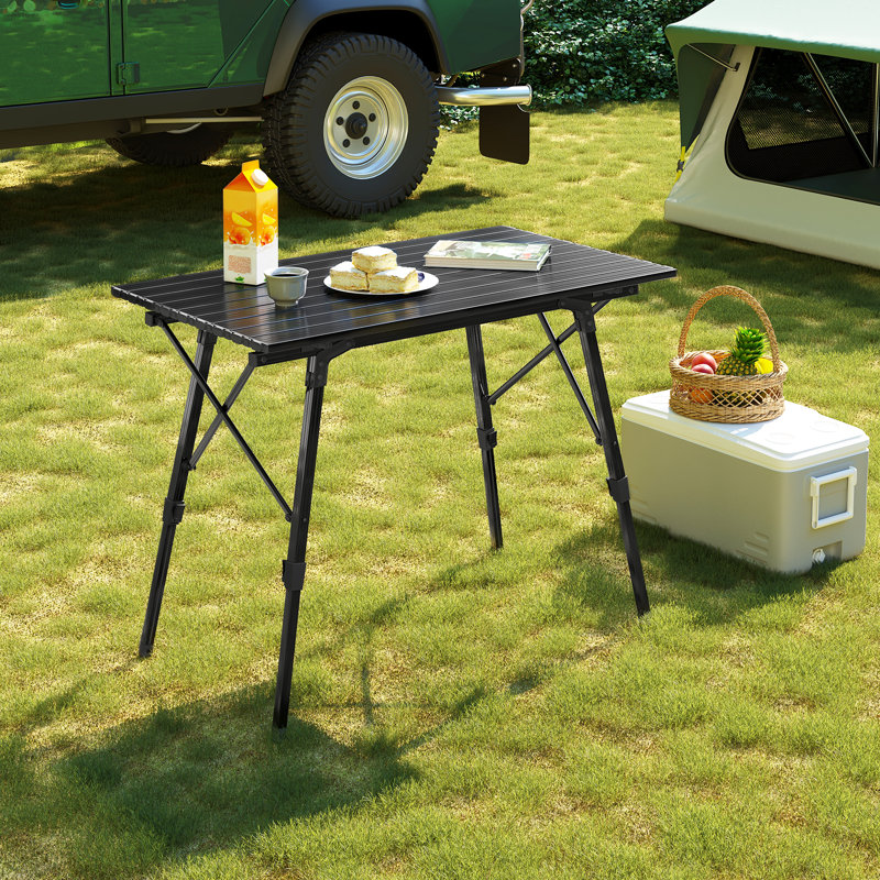 Morrice Dakota Fields Rectangular Camping Table, 69cm H x 90cm L x 52cm D, Black