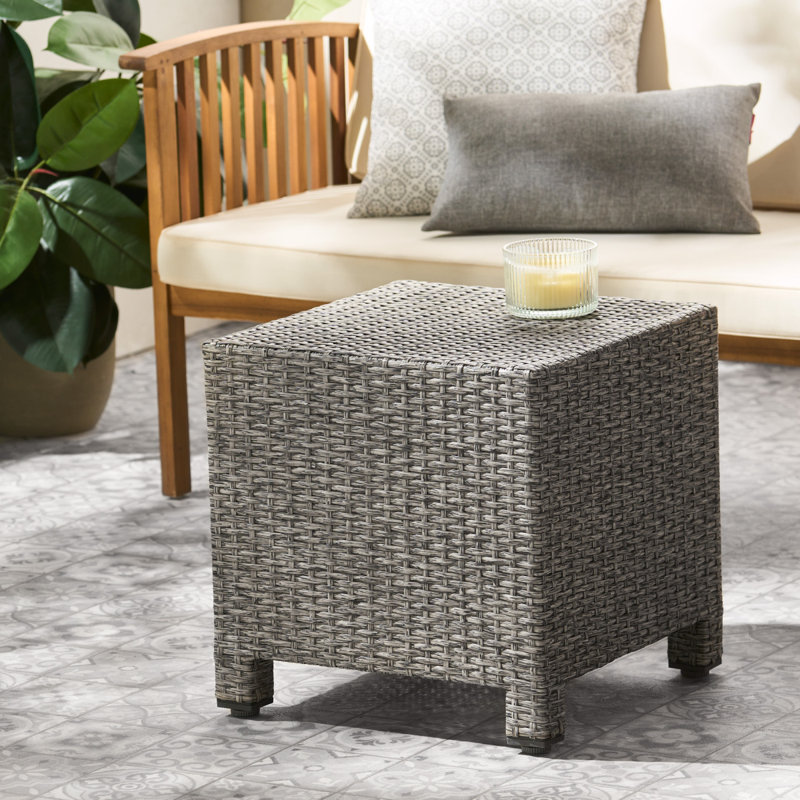 Table d'appoint pour patio, Gris