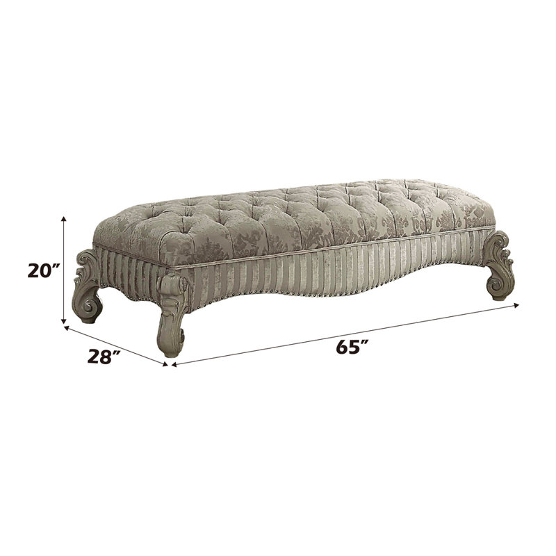 Aaryn Bench, Bone White/Ivory