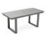 Table de salle à manger et de réunion d'extérieur grise avec revêtement résistant aux intempéries - Caractéristiques, recyclée, personnalisable, durable, économique, mobilier de patio au design moderne pour les repas, 100 % bois.