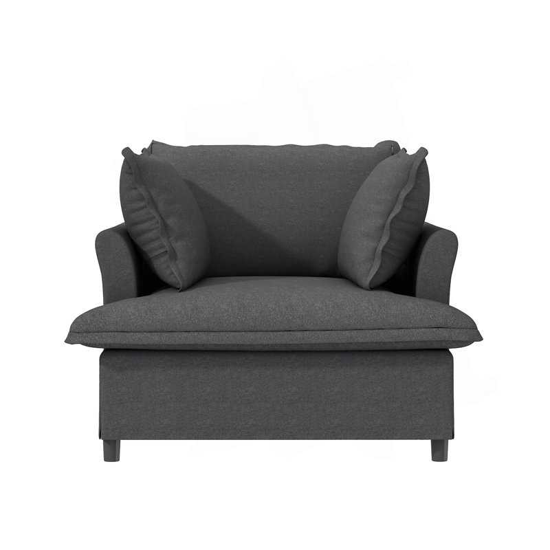 Module de canapé simple surdimensionné de 37 po pour canapé modulaire modulaire de 37 po, fauteuil en chenille à assise large avec coussins, canapé-lit moderne et confortable pour salon, appartement, chambre à coucher