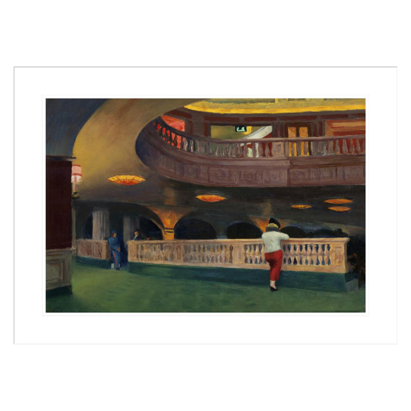 «The Sheridan Theatre» par Edward Hopper, impression giclée sur cadre, H 21,89 po x l 29,5 po