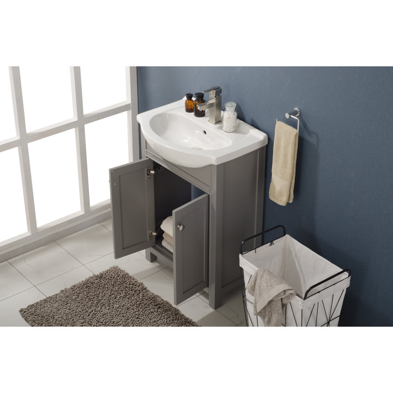 Ensemble de meuble-lavabo simple 24 po Carolyn, gris