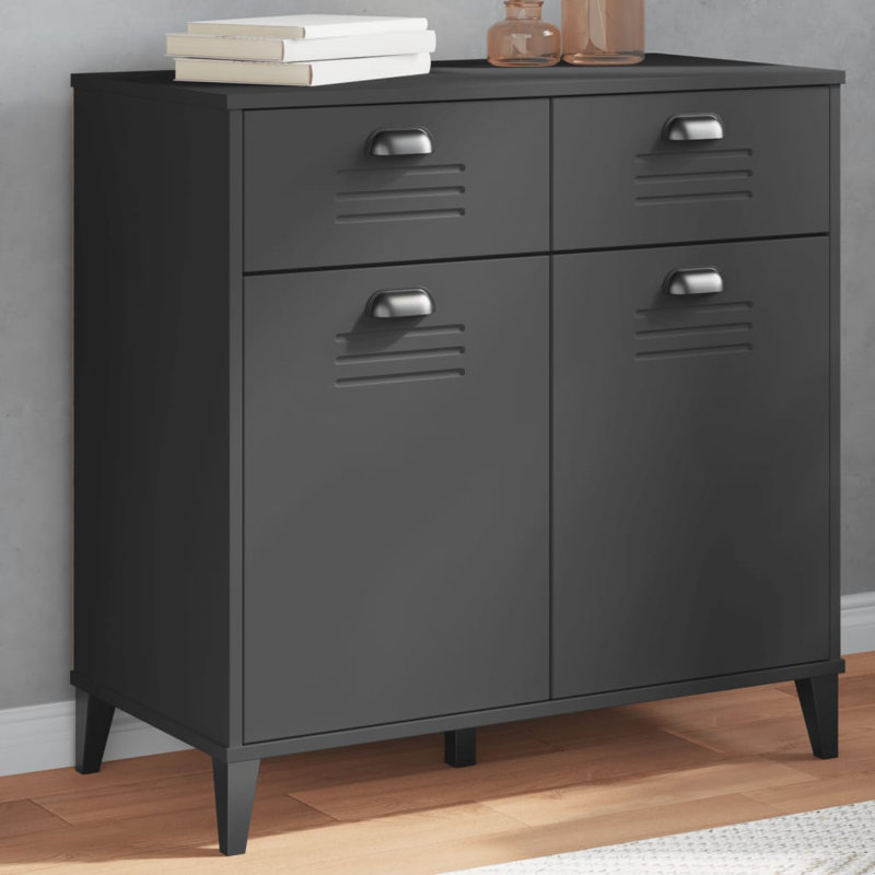 Ozro 80cm Sideboard, Anthracite Grey