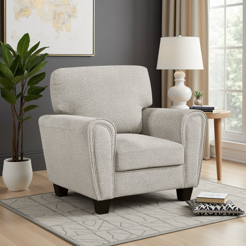 Chaise d'appoint Ochee, Gris clair