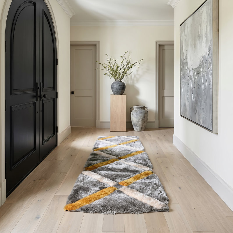 Eulamae Abstract Indoor Rug, Runner 2'4" x 8'