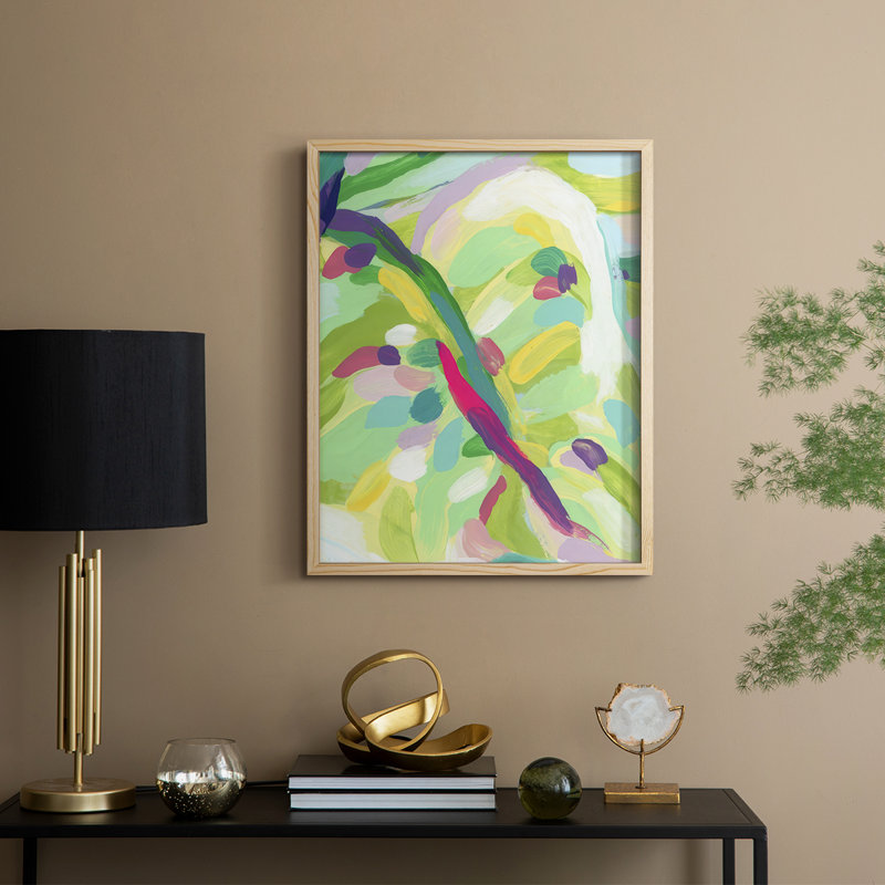«Bright Tropical Abstraction VI», H 15 po x l 12 po, Naturel