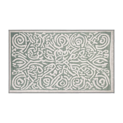 Tapis gris lavable à la machine