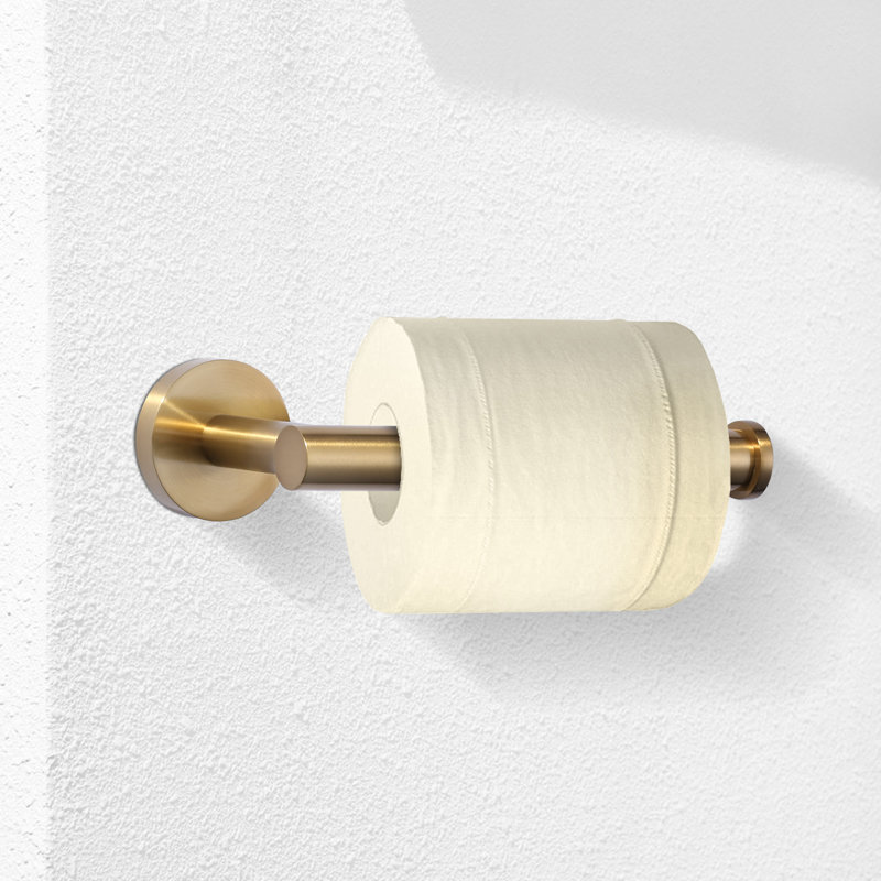 6 Piece Brushed Gold Stainless Steel Wall Mount Bathroom Hardware Set