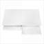 Bureaux, bureau d'ordinateur moderne de 48 po avec tiroirs de rangement, stratifié blanc Métal, poste de travail de bureau personnel | Panneau de particules | Blanc