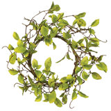 19" Artificial Leaf & Twig Wreath