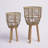Set of 2 Wicker Planters - 12" x 12" x 22"
